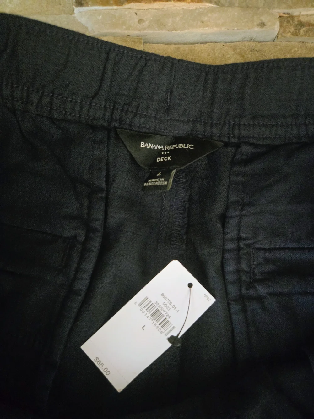 NWT Banana Republic Men's Matching Set Navy Blue Shirt & Shorts Size L
